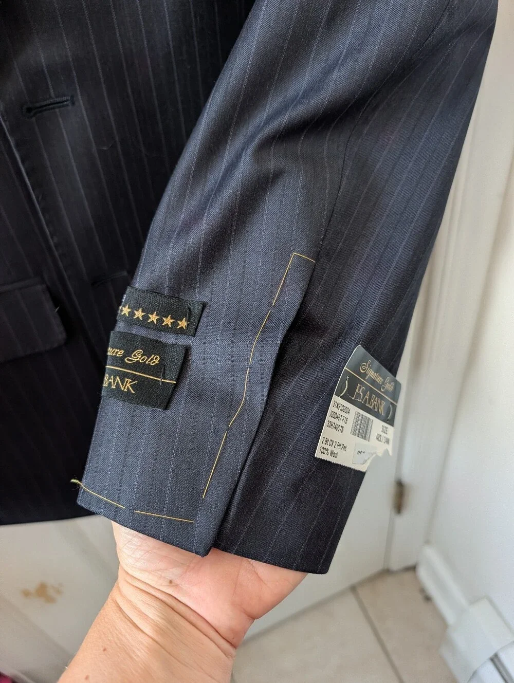 Jos. A. Bank Charcoal Pinstripe Suit Jacket